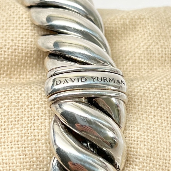 David Yurman Sculpted Hampton Cable Bracelet w/Diamonds, Sapphires & Tanzanites - Picture 5 of 10